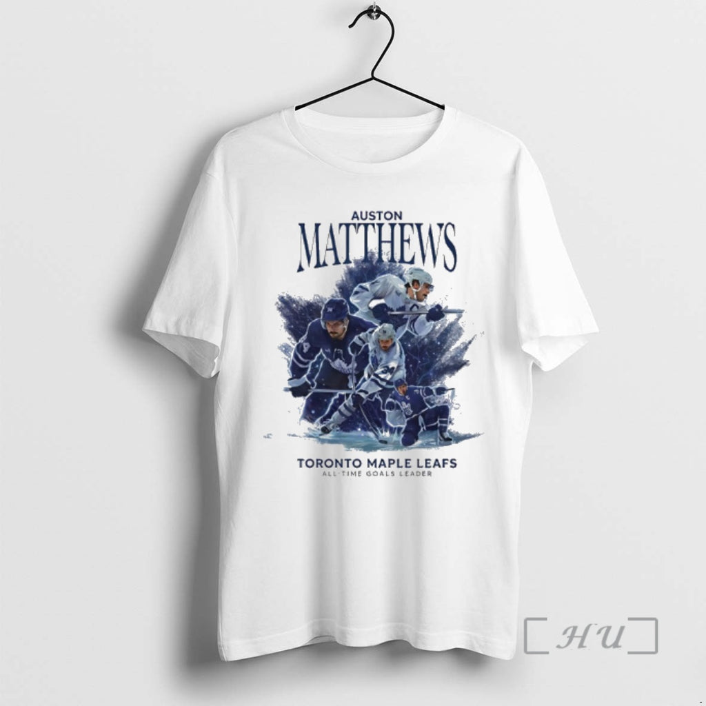 Officials Auston Matthews All Time Goals Leader Toronto Maple Leafs History Premium T Shirts Sweater