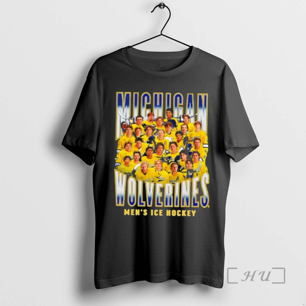 Officials Awesome Michigan Wolverines Mens Hockey 2025 2026 Team Graphic