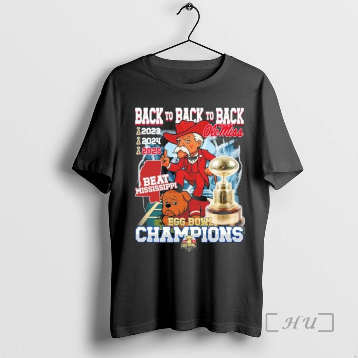 Officials Back 2 Back 2 Back Ole Miss Mascot Beat Mississippi Egg Bowl Champions 2023