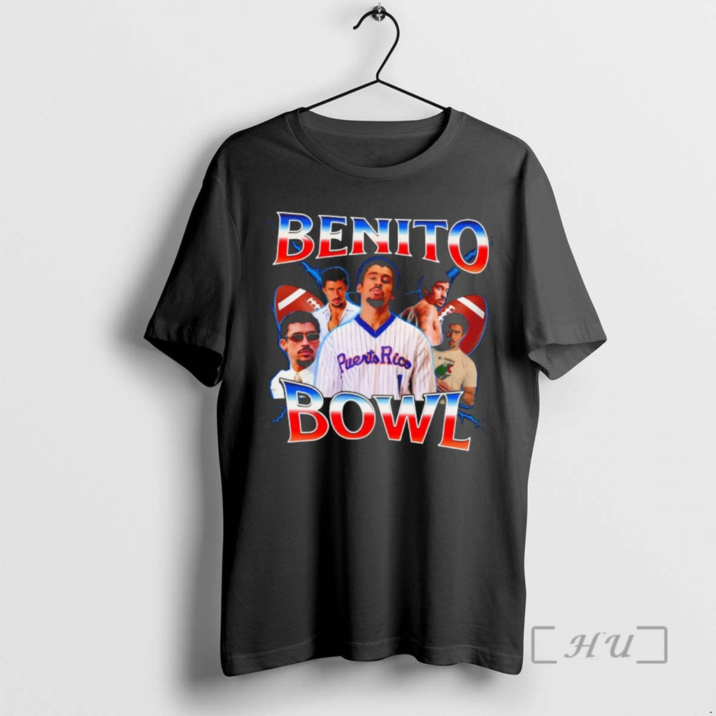 Officials Bad Bunny Benito Bowl Superbowl 2026 Halftime Game Day Puerto Rican Premium T Shirts