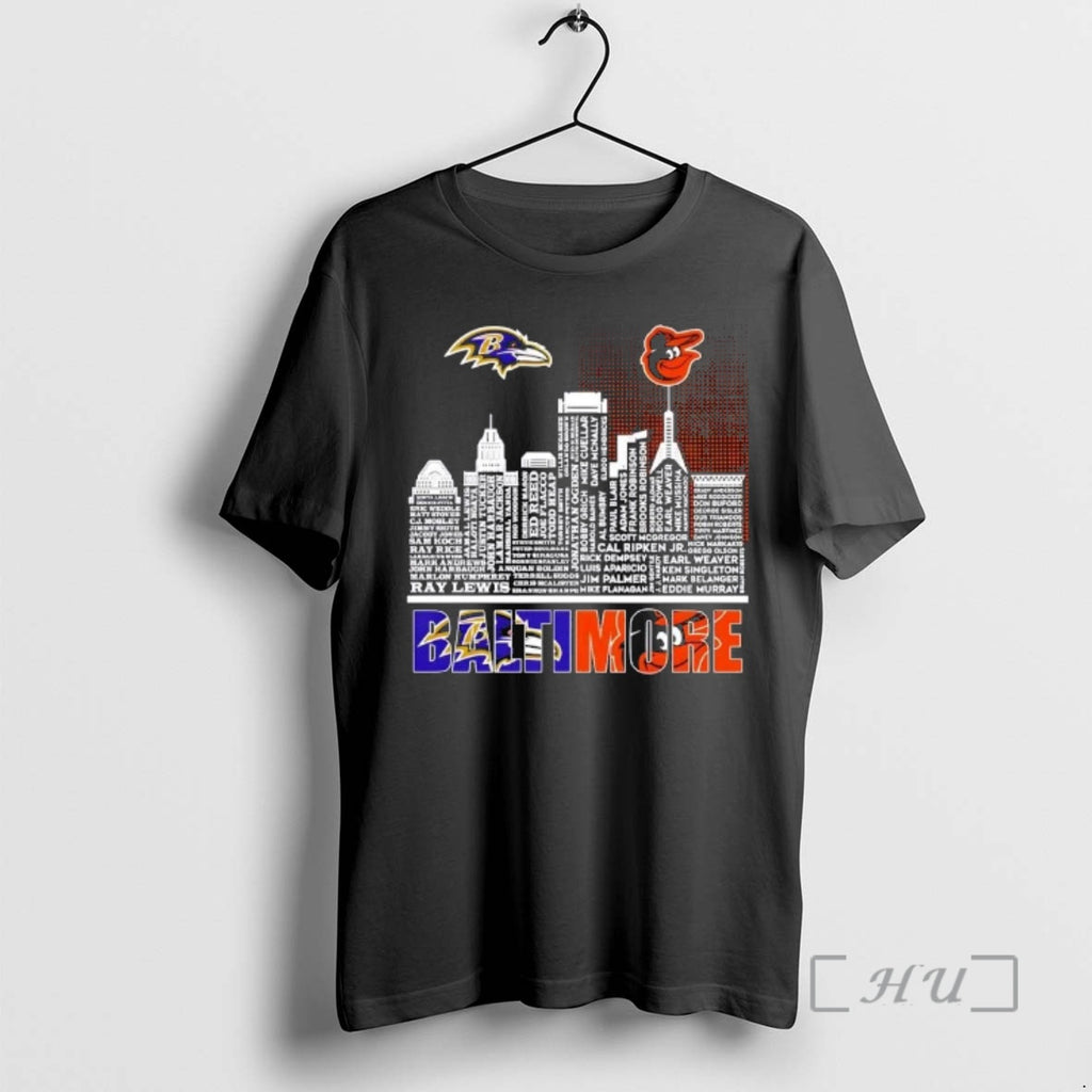 Officials Baltimore Sports Ravens X Orioles All Names City Skyline