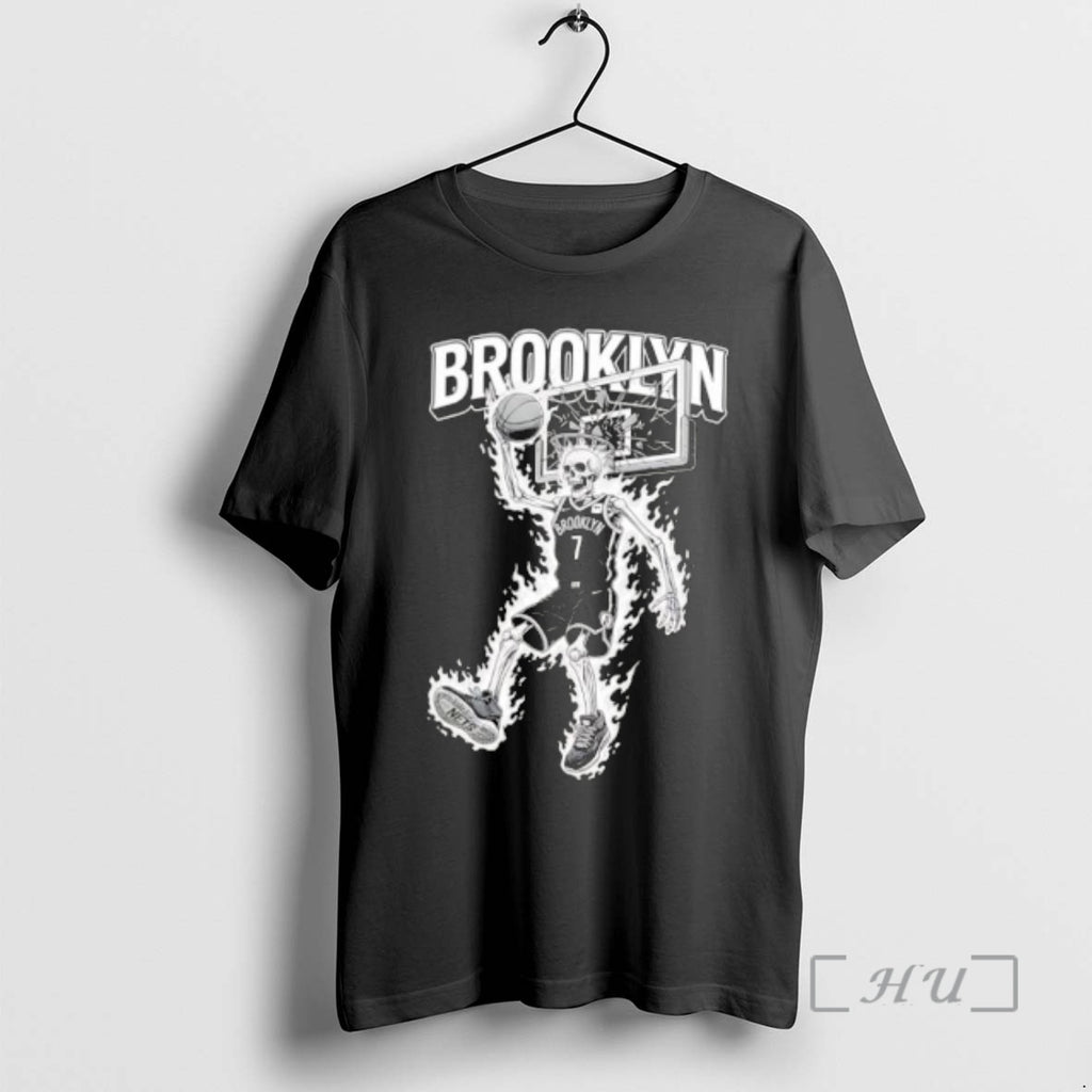 Officials Best Brooklyn Nets Mens Basketball Skeleton Player Fire
