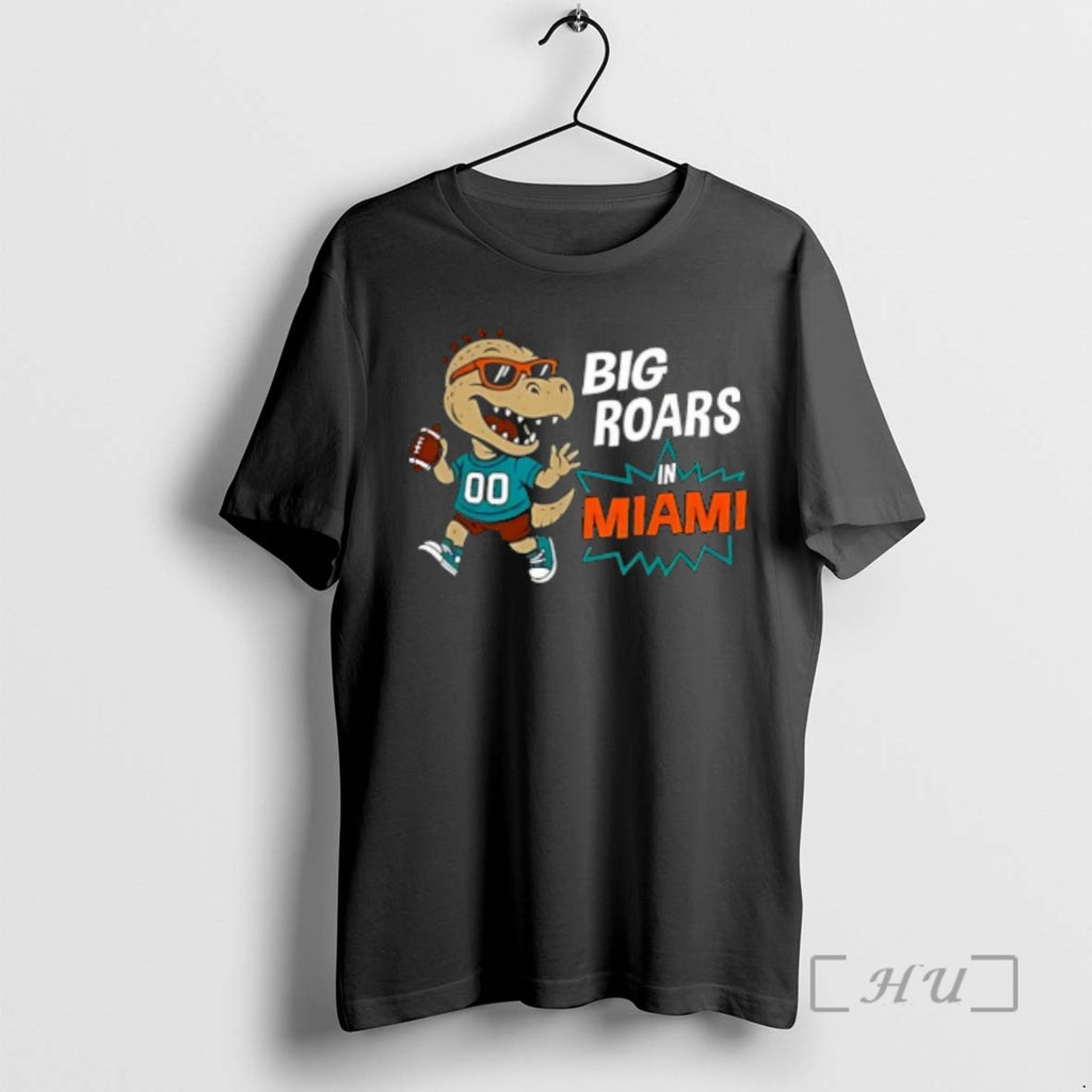 Officials Big Roars In Miami Dolphins Dinosaur Cartoon Funny