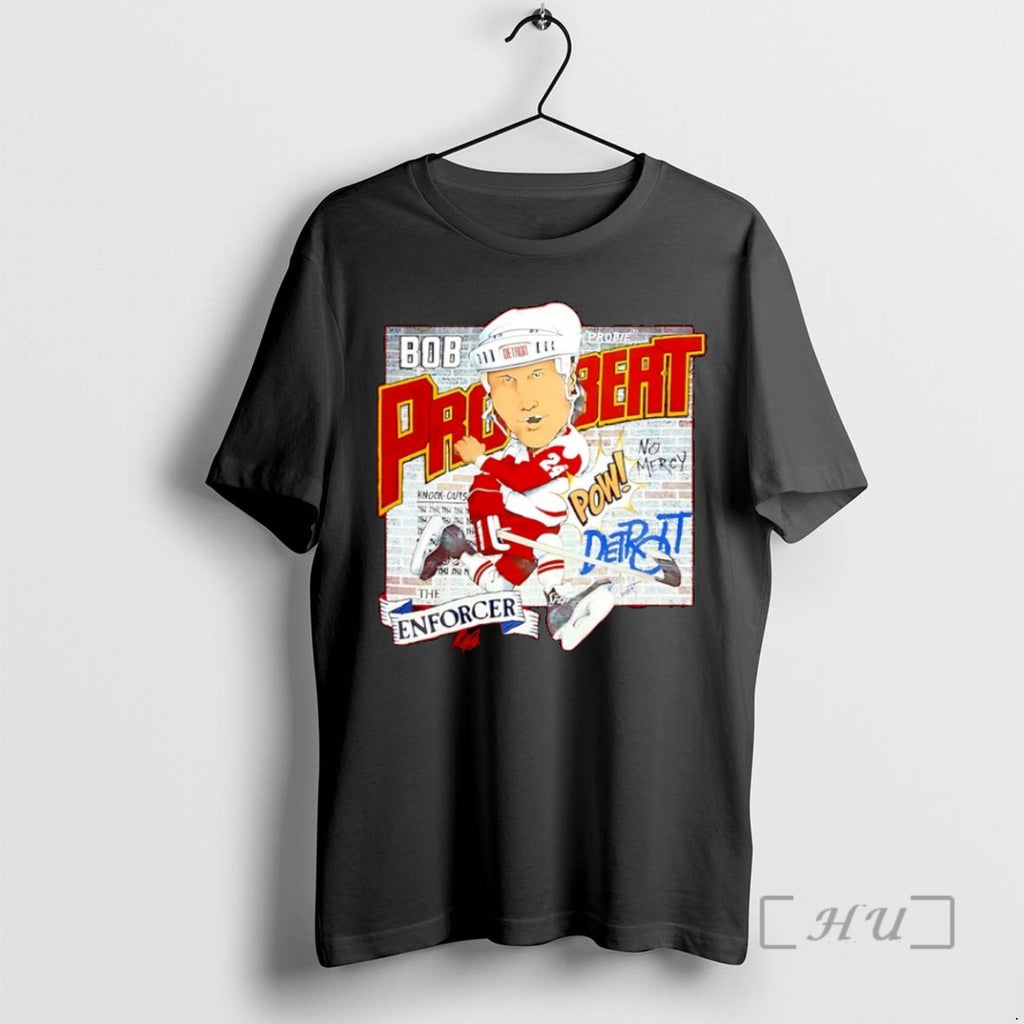 Officials Bob Probert Detroit Red Wings Hockey Caricature