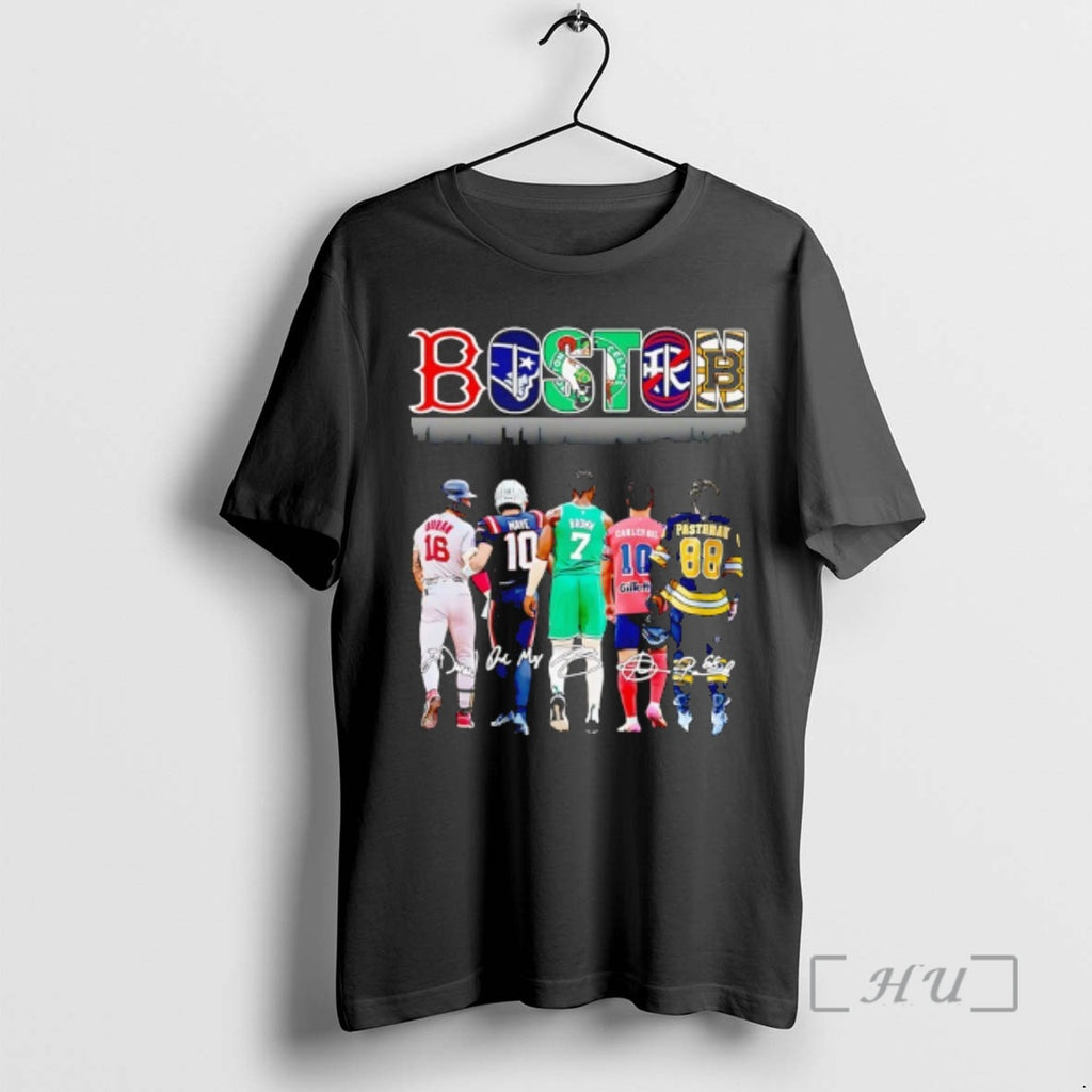 Officials Boston City Skyline Boston Red Sox Ne Patriots Boston Celtics Ne Revolution And Boston