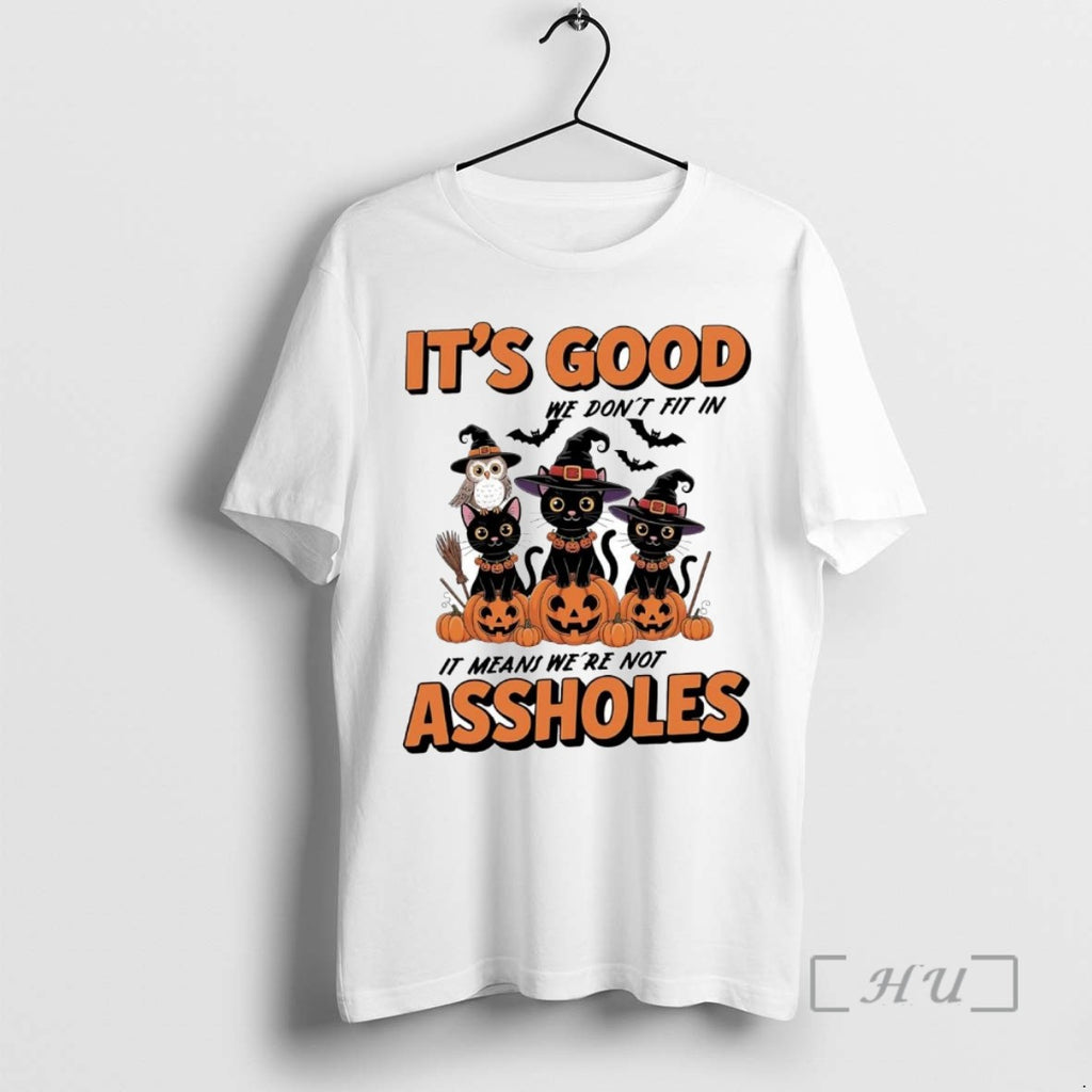 Officials Cat Its Good We Dont Fit In It Means Were Not Assholes Halloween Shirts