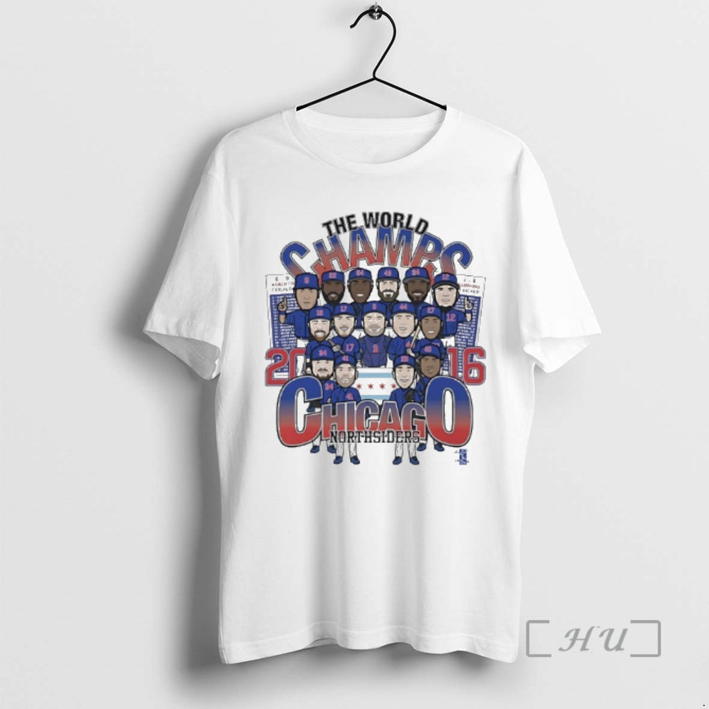 Officials Chicago Cubs 2016 World Champs North Siders Players Caricature