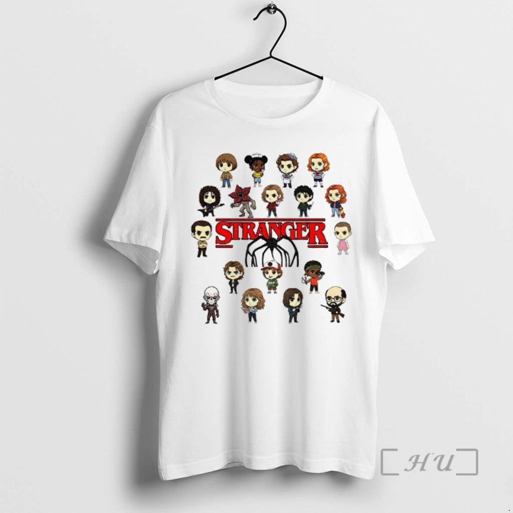 Officials Cute Stranger Characters Chibi Eleven Steve Eddie Nancy Will Horror Premium T Shirts Sweater