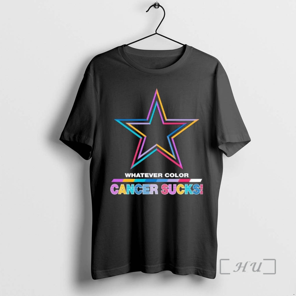 Officials Dallas Cowboys Football Whatever Color Cancer Sucks Logo Colors