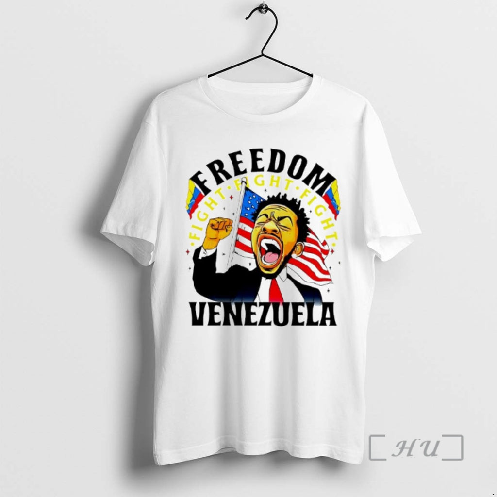 Officials Dariusz Matecki Freedom Fight Fight Fight Justice For Venezuela Flag Graphic Premium T Shirts
