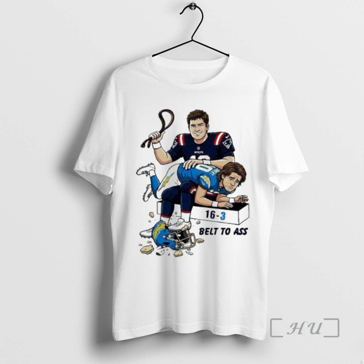 Officials Drake Maye Belt Ass La Chargers 16 3 Score