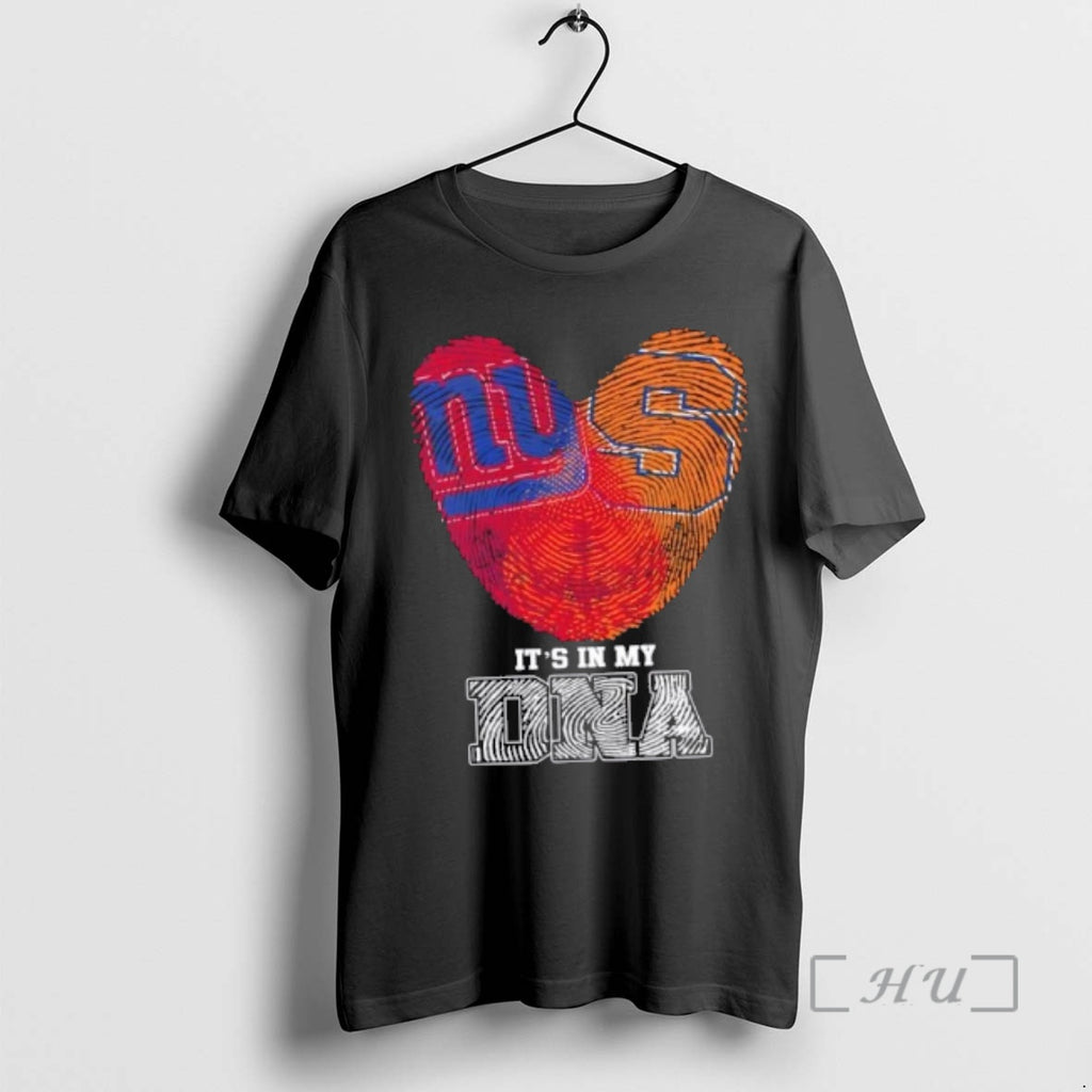 Officials Fingerprints New York Giants X Syracuse Orange Its In My Dna Premium T Shirts