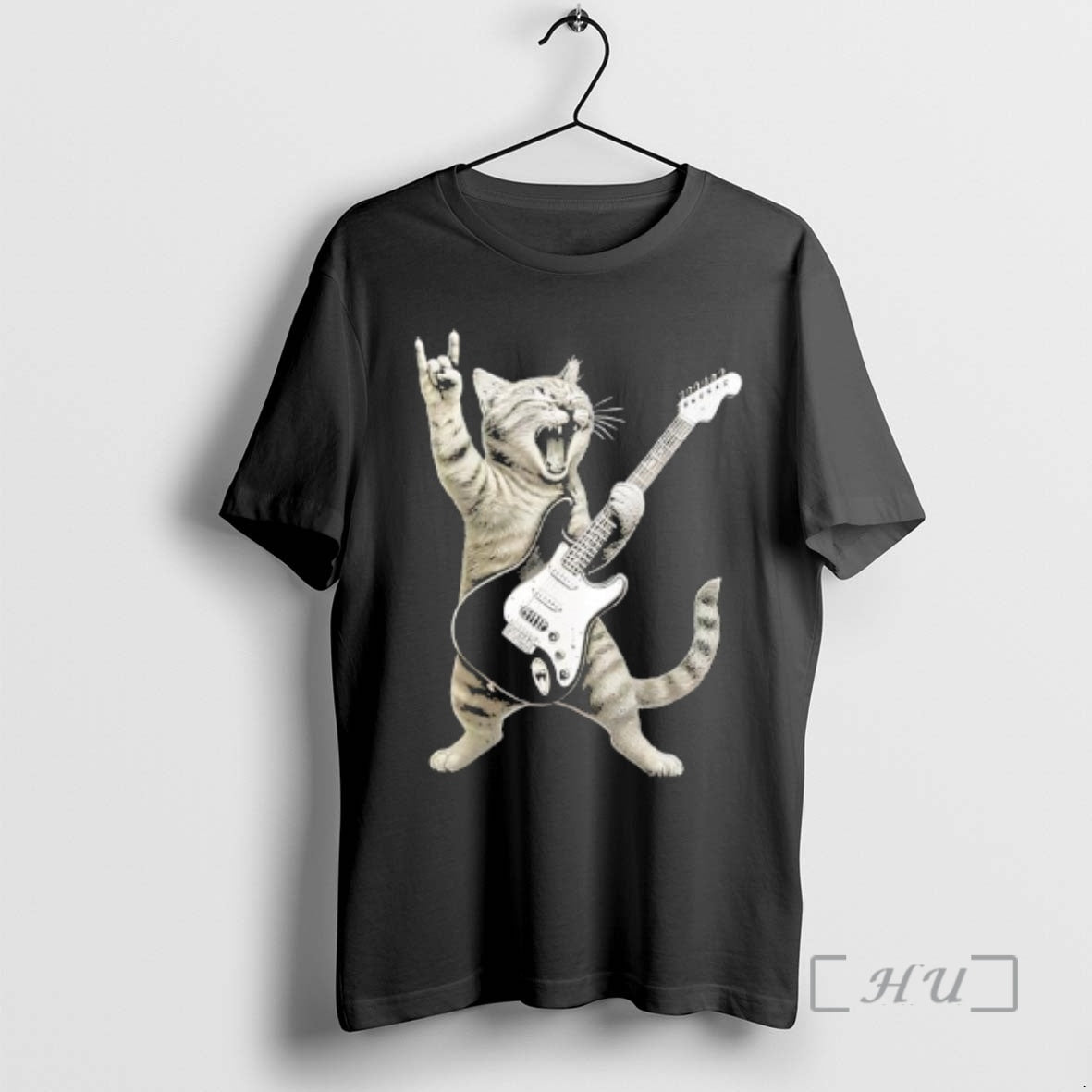 Officials Funny Cat Playing Guitar Rock Roll
