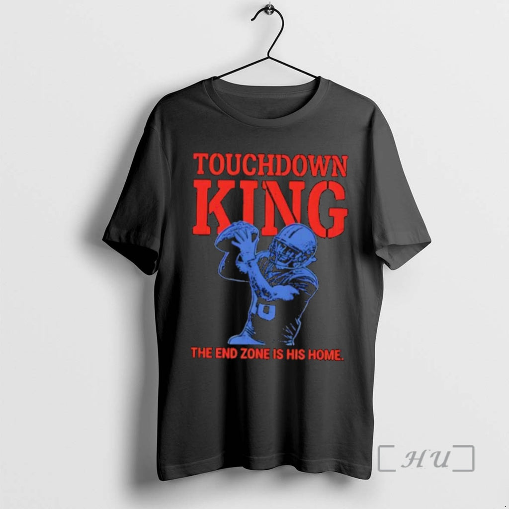 Officials Funny Touchdown King American Football End Zone Is His Home Premium T Shirts Sweater