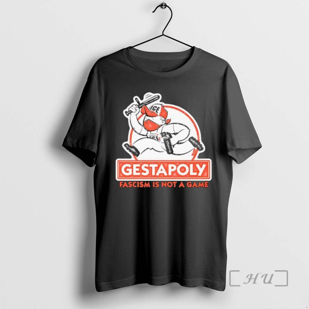 Officials Gestapoly Fascism Is Not A Game Figure Ice Hat Cartoon Premium T Shirts Sweater