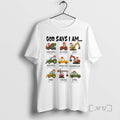 Officials God Says I Am Construction Trucks Bible Verse