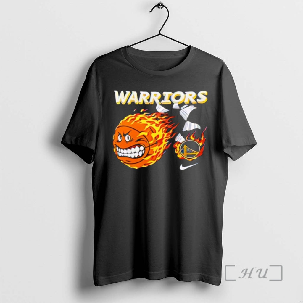 Officials Golden State Warriors Cartoon Ball Fire