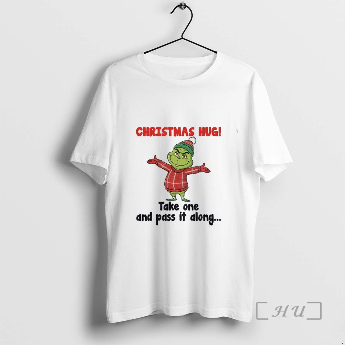 Officials Grinch Hug Take One Pass Along Merry Xmas