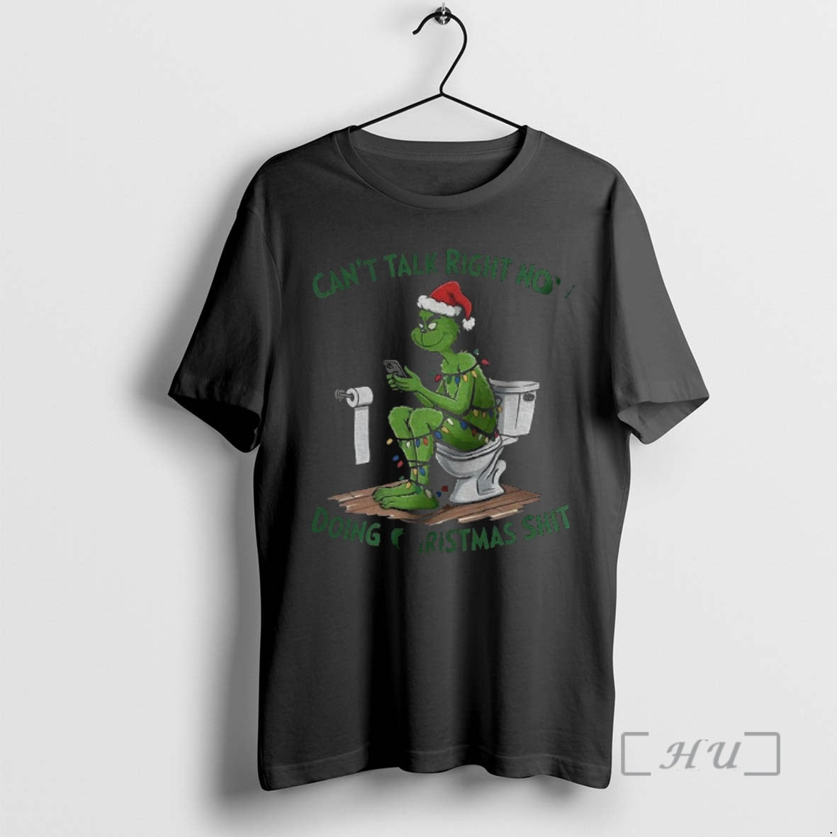 Officials Grinch Santa Hat Cant Talk Right Now Doing Shit