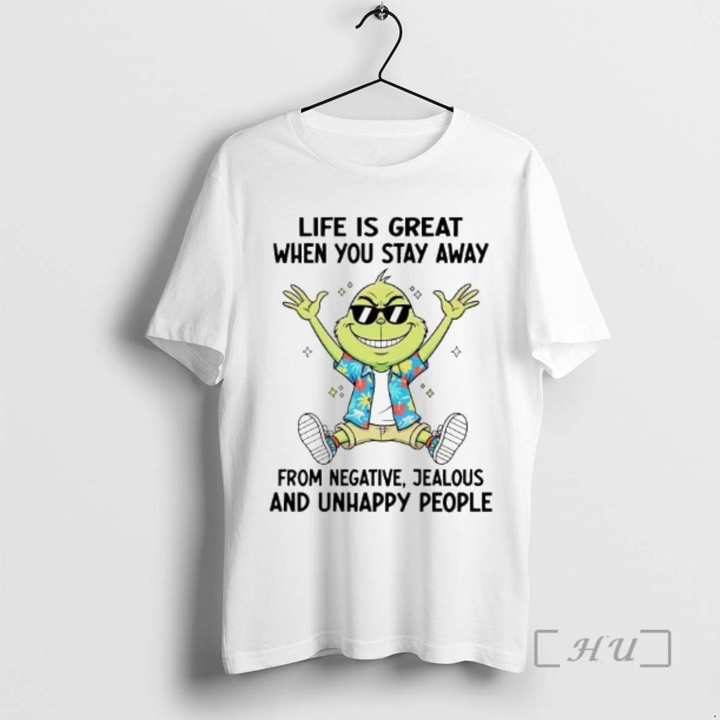 Officials Grinch Life Is Great When You Stay Away From Negative Premium T Shirts Sweater