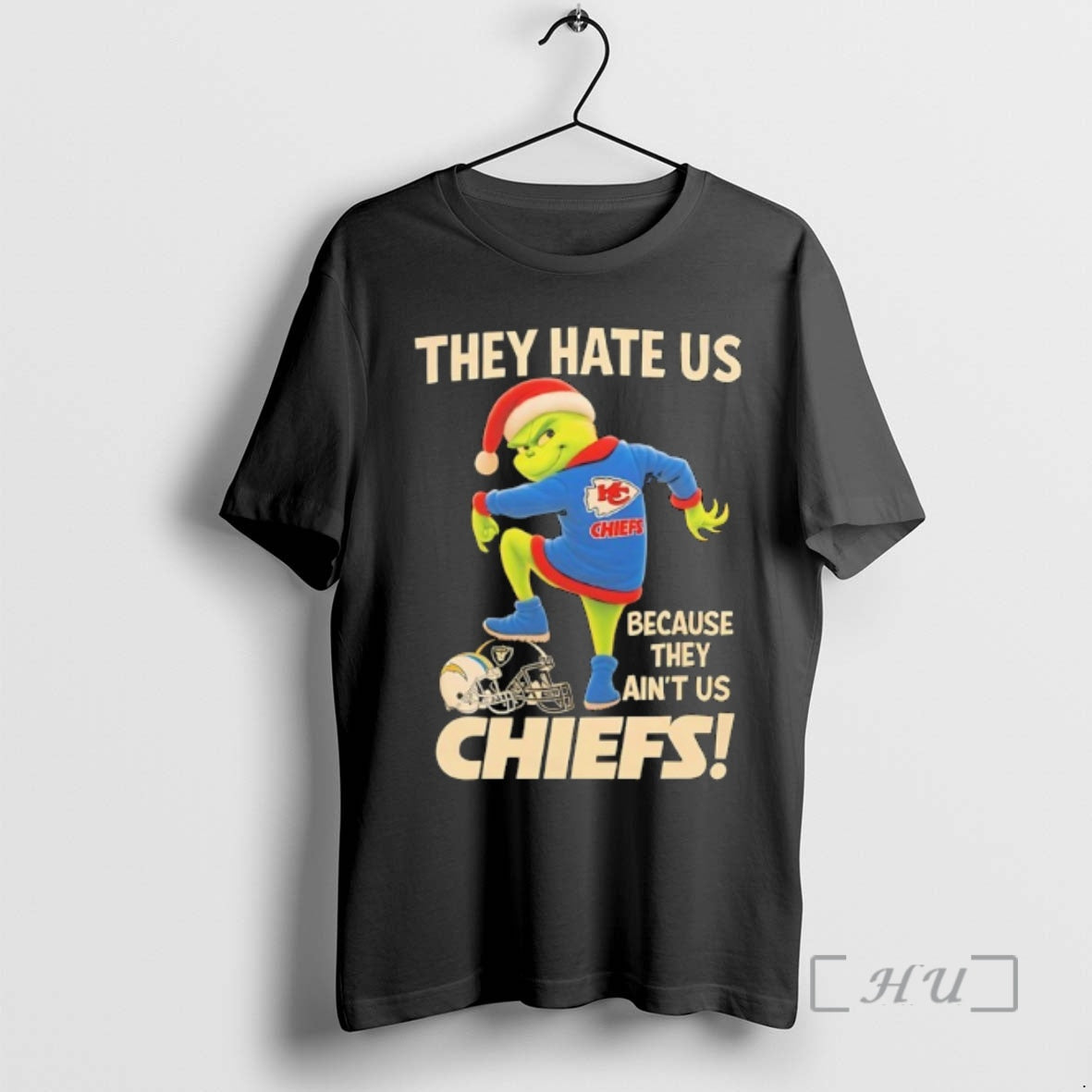 Officials Grinch Wearing Santa Hat They Hate Us Because They Aint Us Kansas City Chiefs