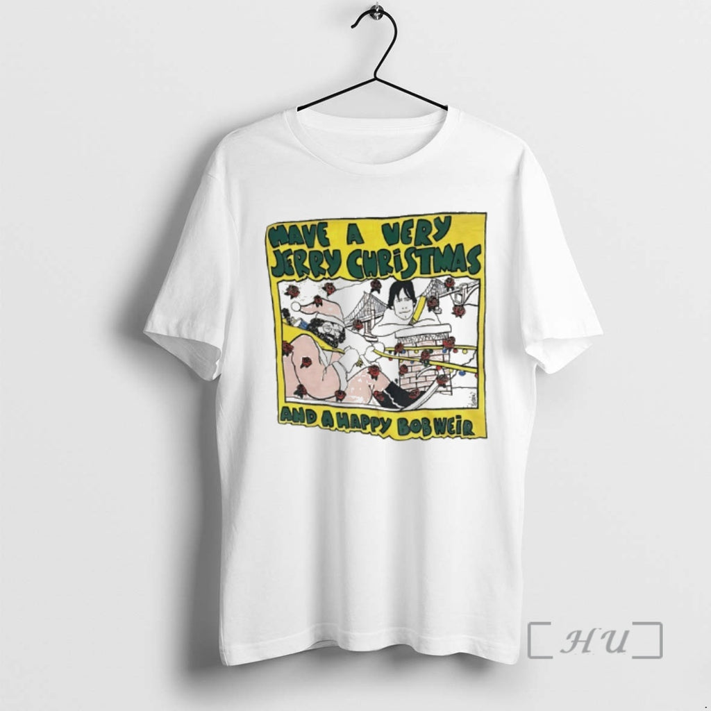 Officials Have A Very Jerry Christmas And A Happy Bob Weir Art Premium T Shirts