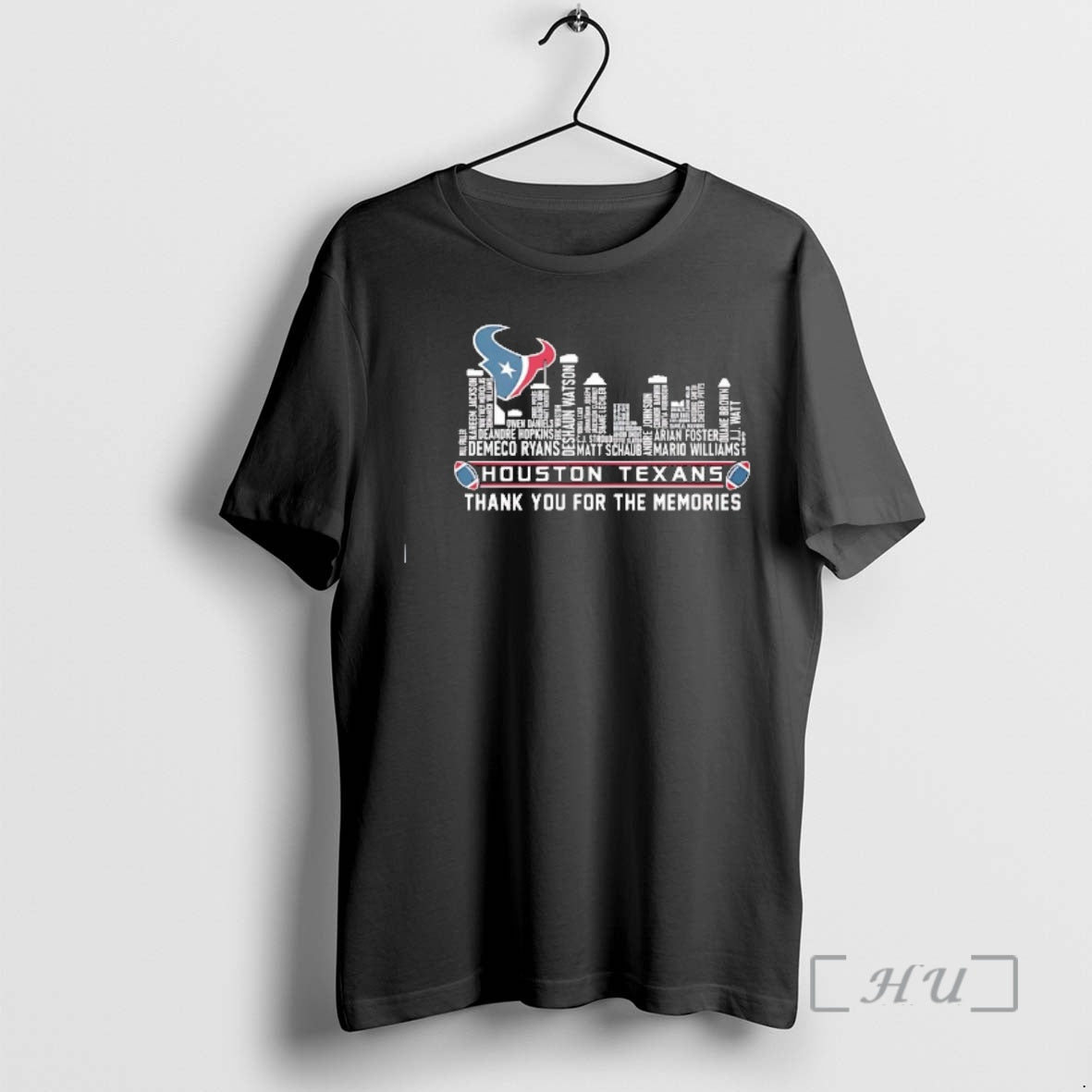 Officials Houston Texans Football Thank You Memories Name Players Shape Skyline City