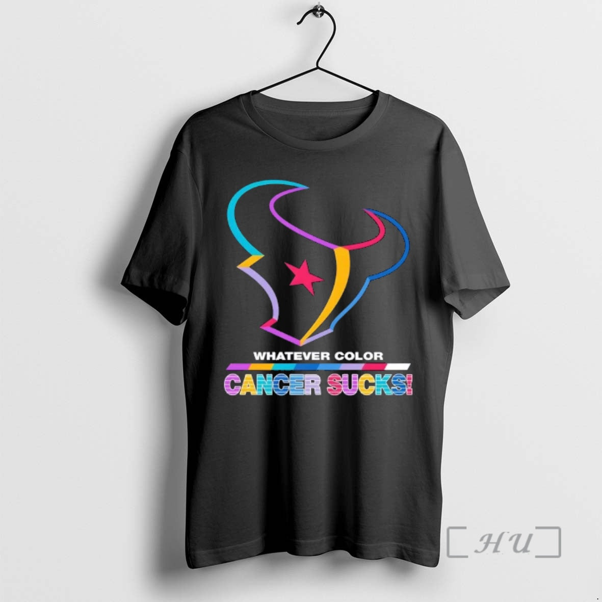 Officials Houston Texans Football Whatever Color Cancer Sucks Logo Colors