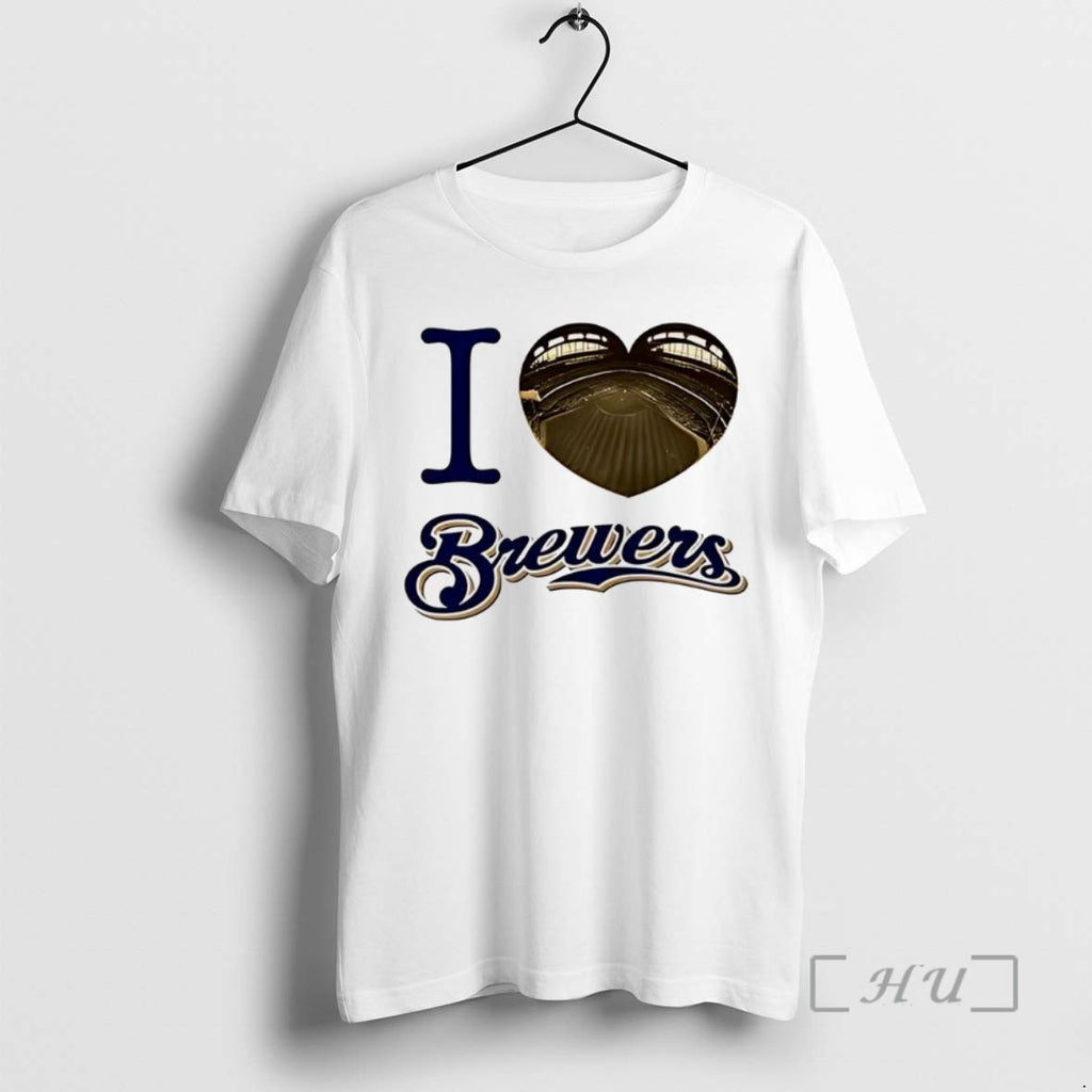 Officials I Love Milwaukee Brewers Mlb Heart Shirts Sweater
