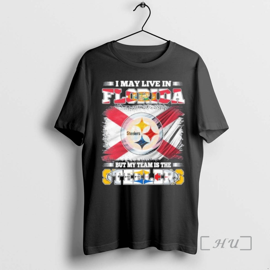 Officials I May Live In Florida Flag But My Team Is The Steelers Premium