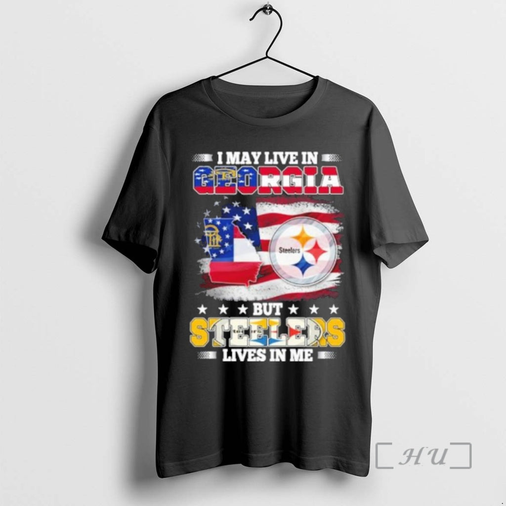 Officials I May Live In Georgia But Steelers Lives In Me Premium T Shirts Sweater