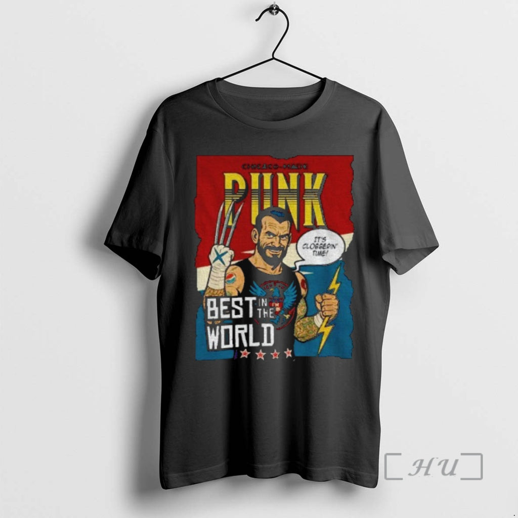 Officials Its Clobberin Time Best In The Work Chicago Made Punk Cm Punk Wolverine Inspired