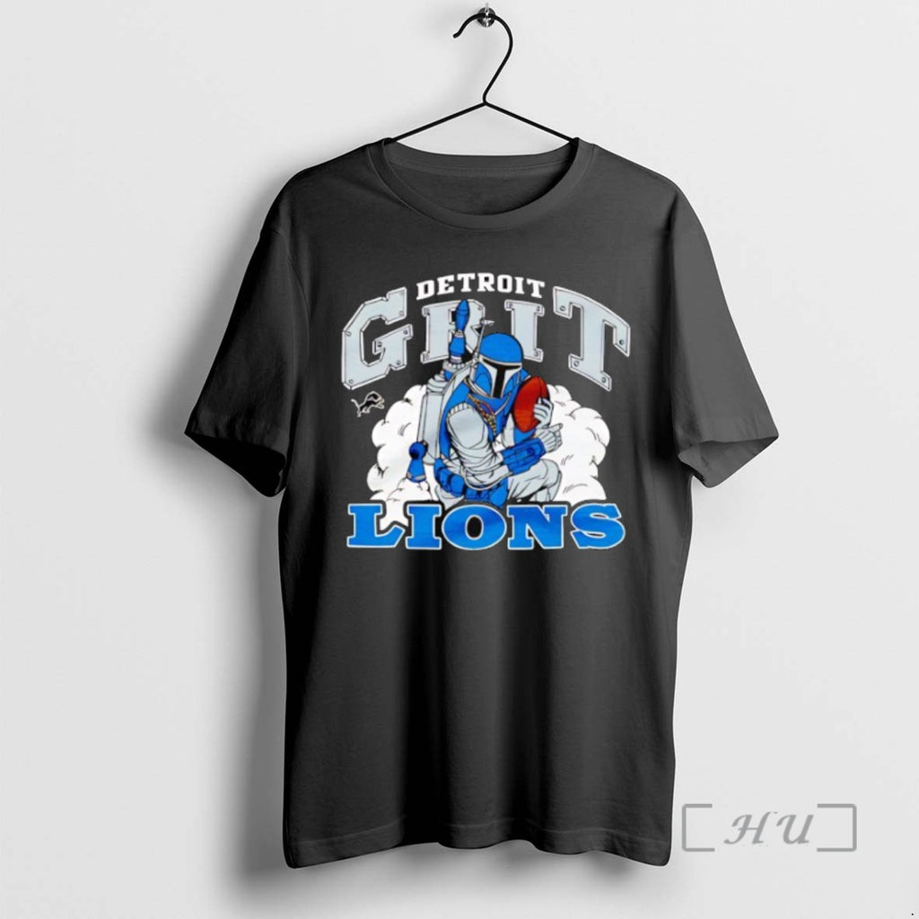 Officials Jango Fett Holding Football Detroit Lions Dark Grit Shirts Sweater