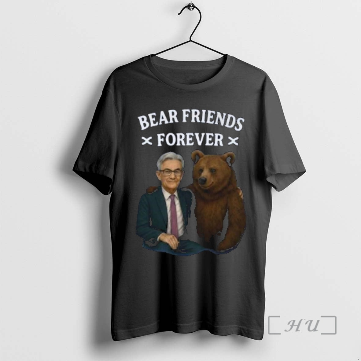 Officials Jerome Powell Bear Friends Forever Circle Black