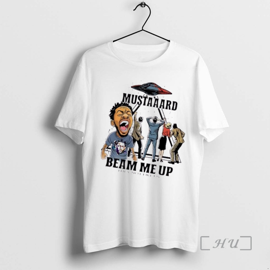 Officials Kendrick Lamar Mustaaard Beam Me Up They Not Like Us Caricature Premium T Shirts