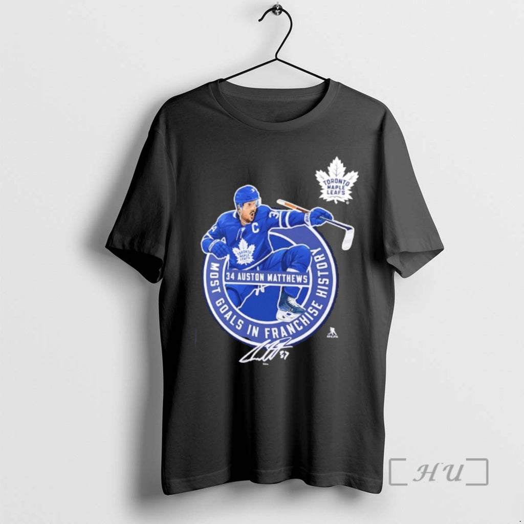 Officials Leafs Auston Matthews Most Goals In Franchise History Signature