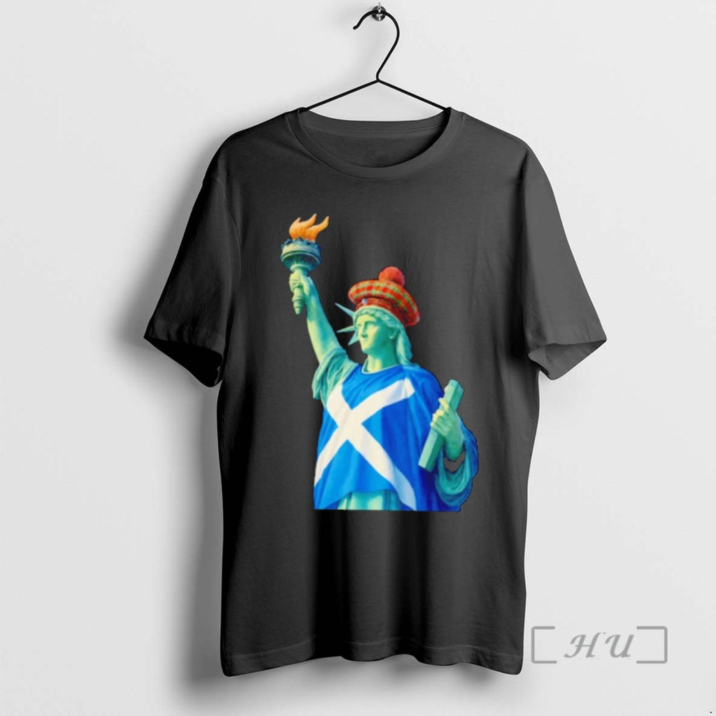 Officials Liberty Of Statue Wearing Scotland Flag