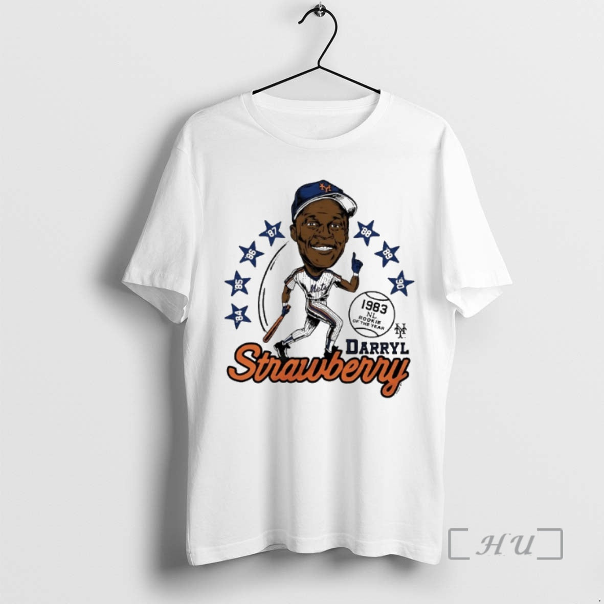 Officials Mets Darryl Strawberry 1983 Nl Rookie Year Caricature
