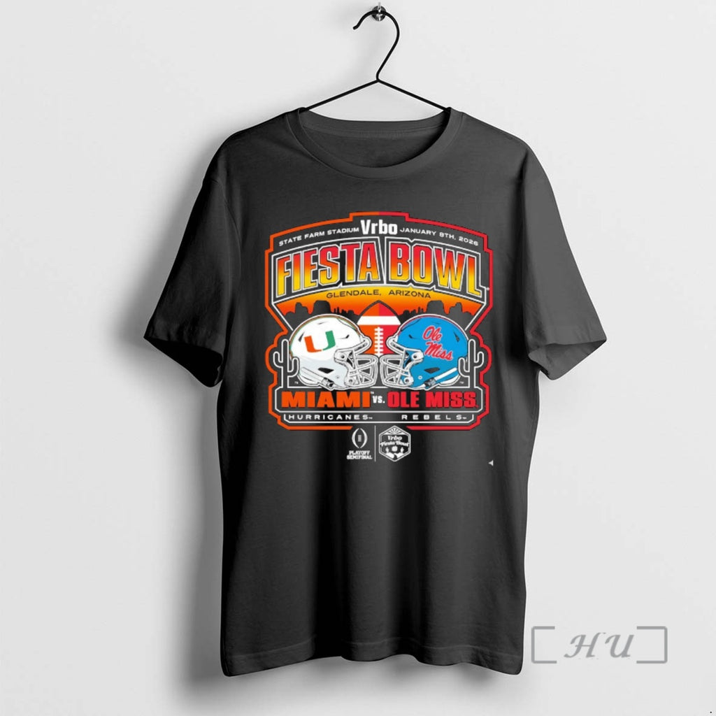 Officials Miami Vs Ole Miss 2026 Vrbo Fiesta Bowl Matchup Cfp Semifinal Scripted Premium