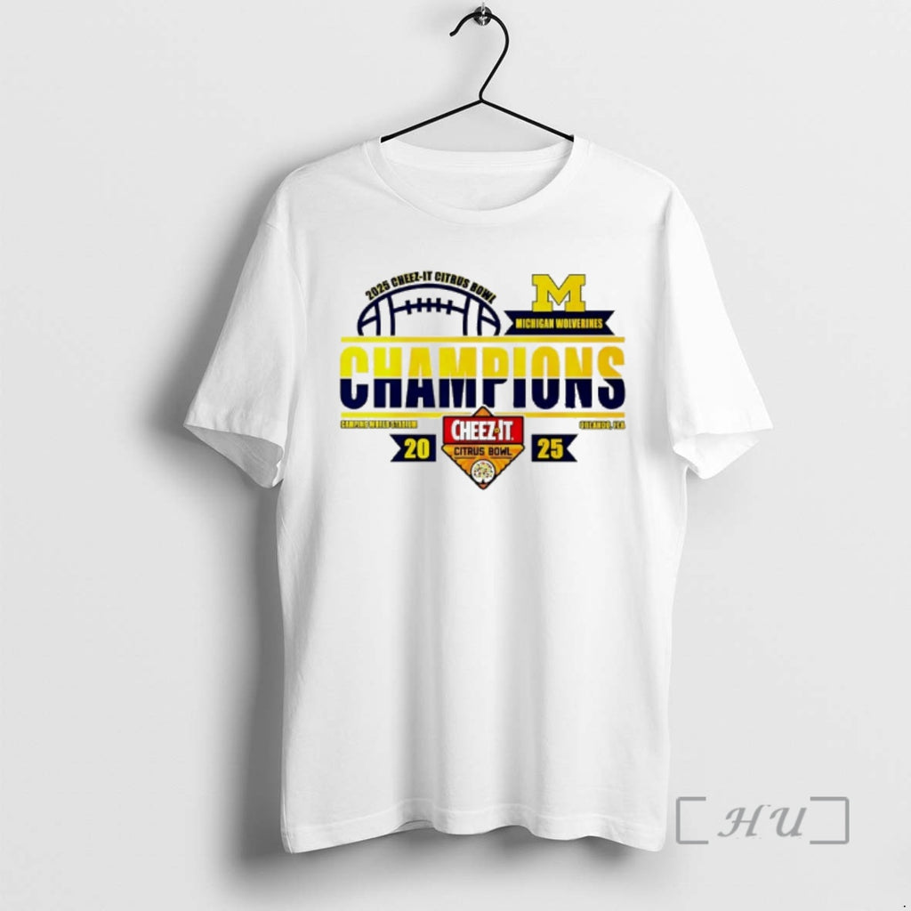 Officials Michigan Wolverines Football 2025 Cheez It Citrus Bowl Champions Locker Room Premium T Shirts