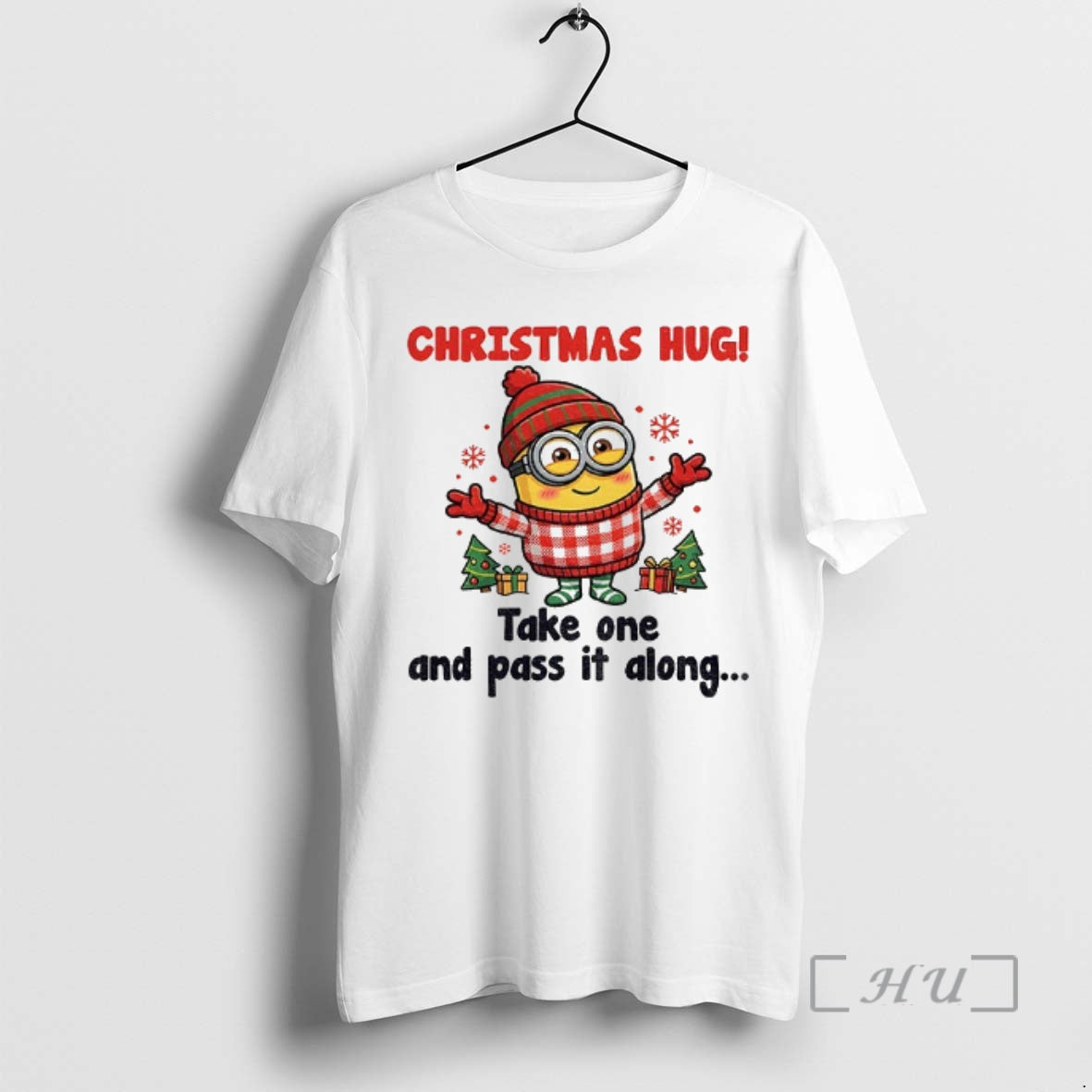 Officials Minion Santa Hug Take One Pass Along