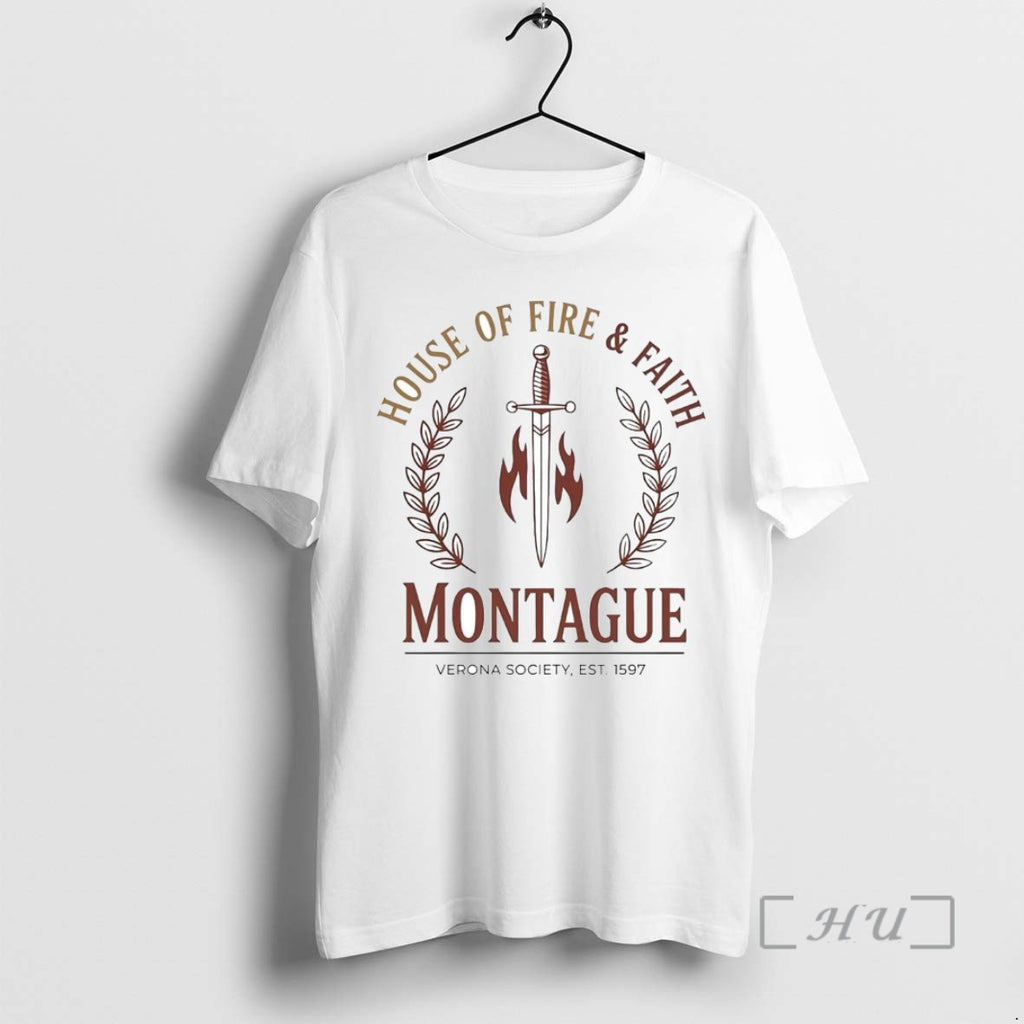 Officials Montague House Of Fire And Faith Shakespeare Verona Society Est 1597 Shirts Sweater