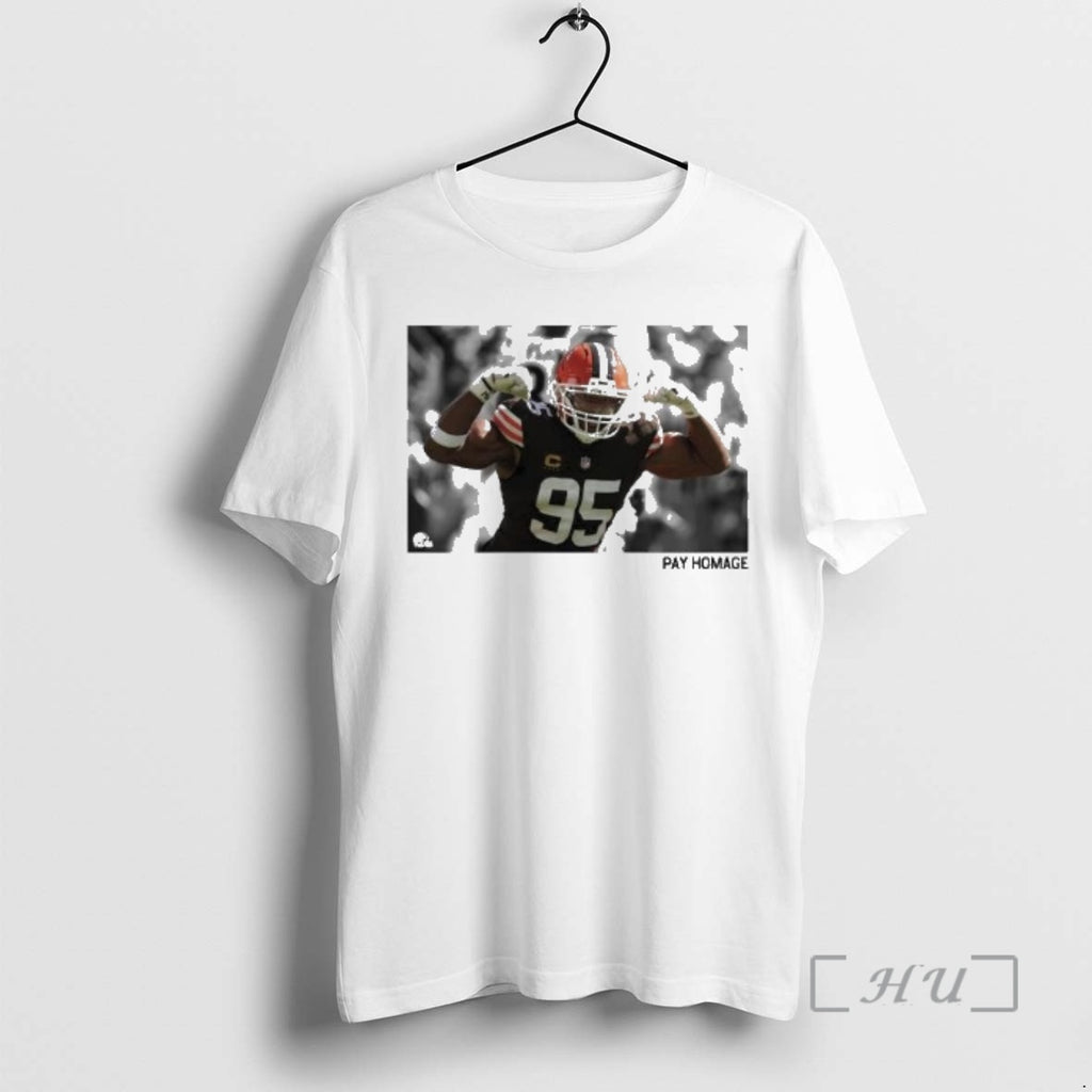 Officials Myles Garrett Cleveland Browns Player Graphic Tri Blend