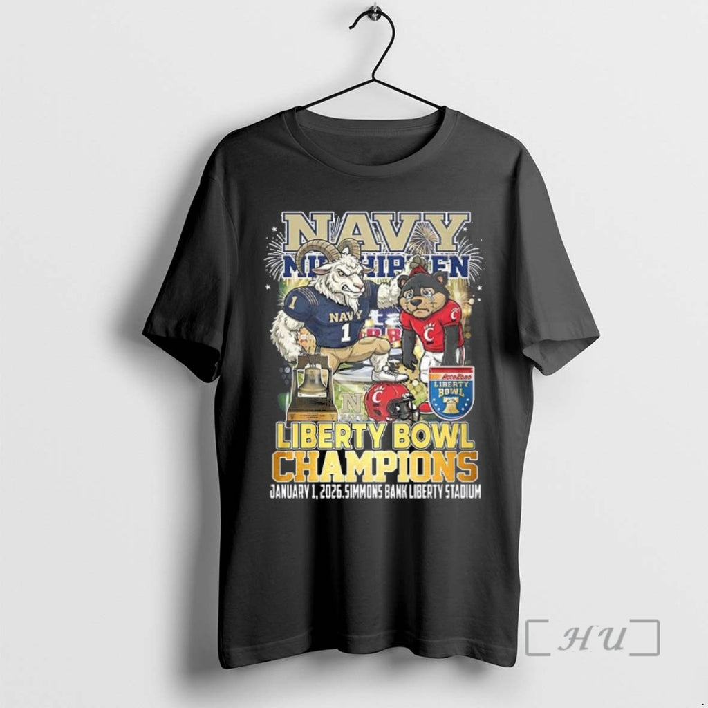 Officials Navy Midshipmen Beat Cincinnati Bearcats Ncaa Autozone Liberty Bowl Champions 2026 Mascot Premium
