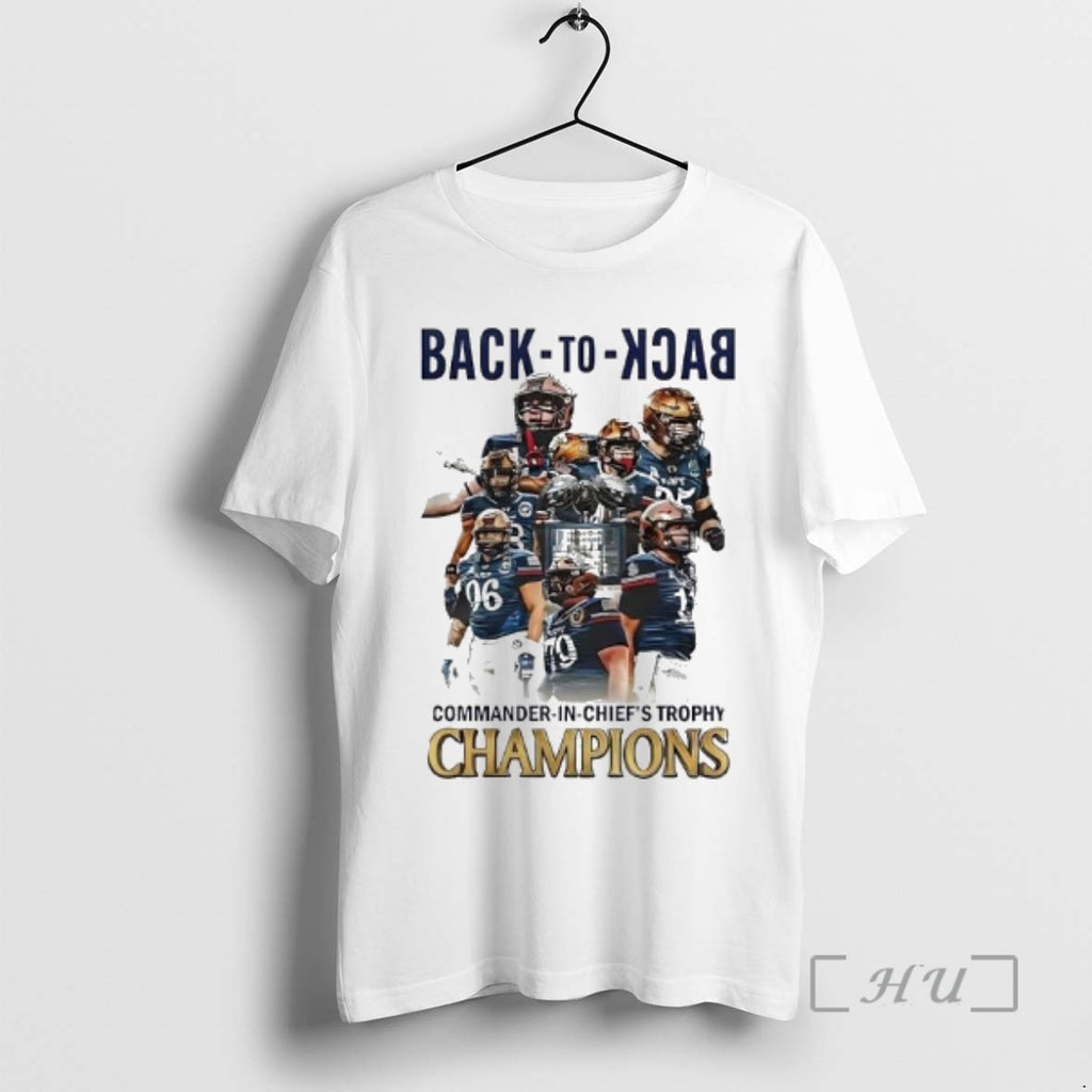 Officials Navy Midshipmen Game Back To Back Commander In Chiefs Trophy Champions Premium T Shirts