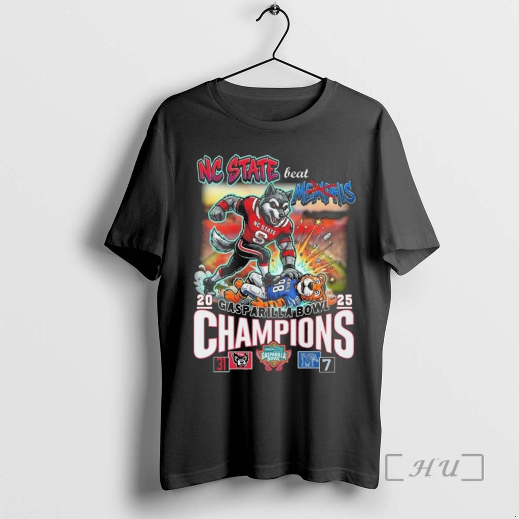 Officials Nc State Beat Memphis Gasparilla Bowl Champions 2025 Score 31 7 Mascot Premium