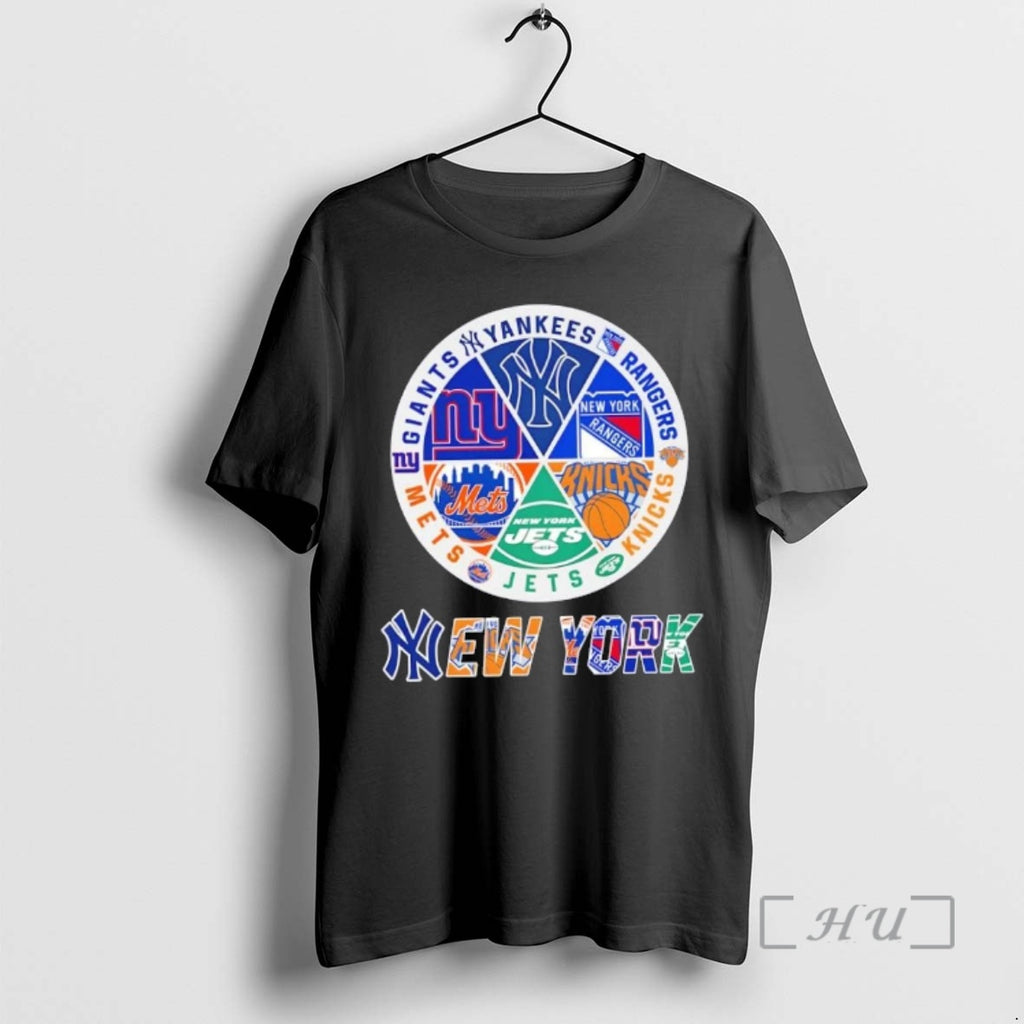 Officials New York City Sports Yankees Rangers Knicks Jets Mets Giants Logos Combine Premium