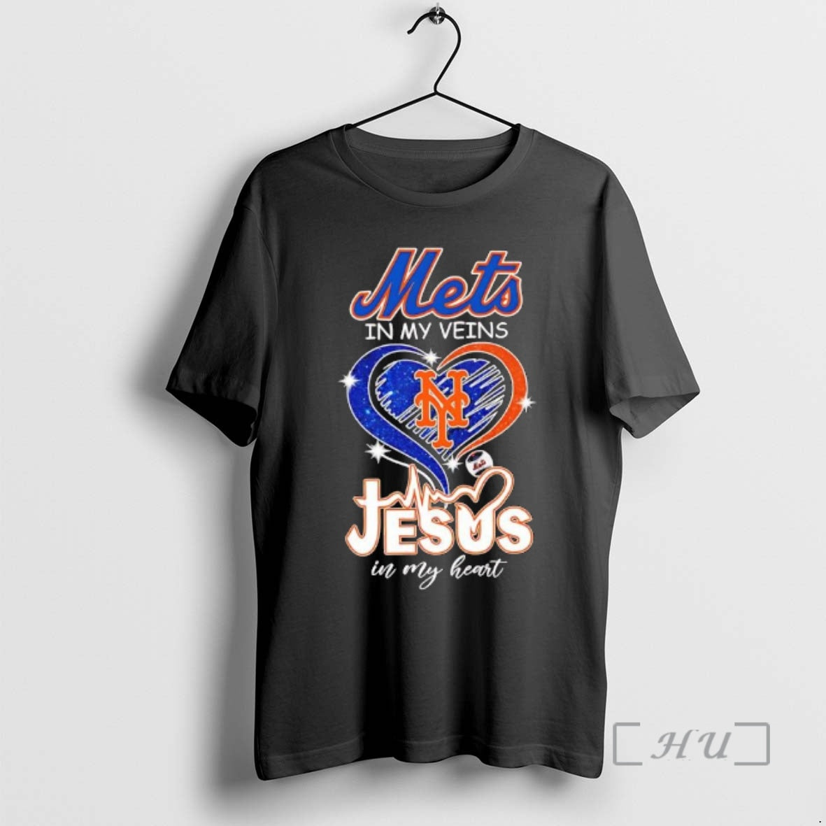 Officials New York Mets My Veins Jesus My Heart Logo