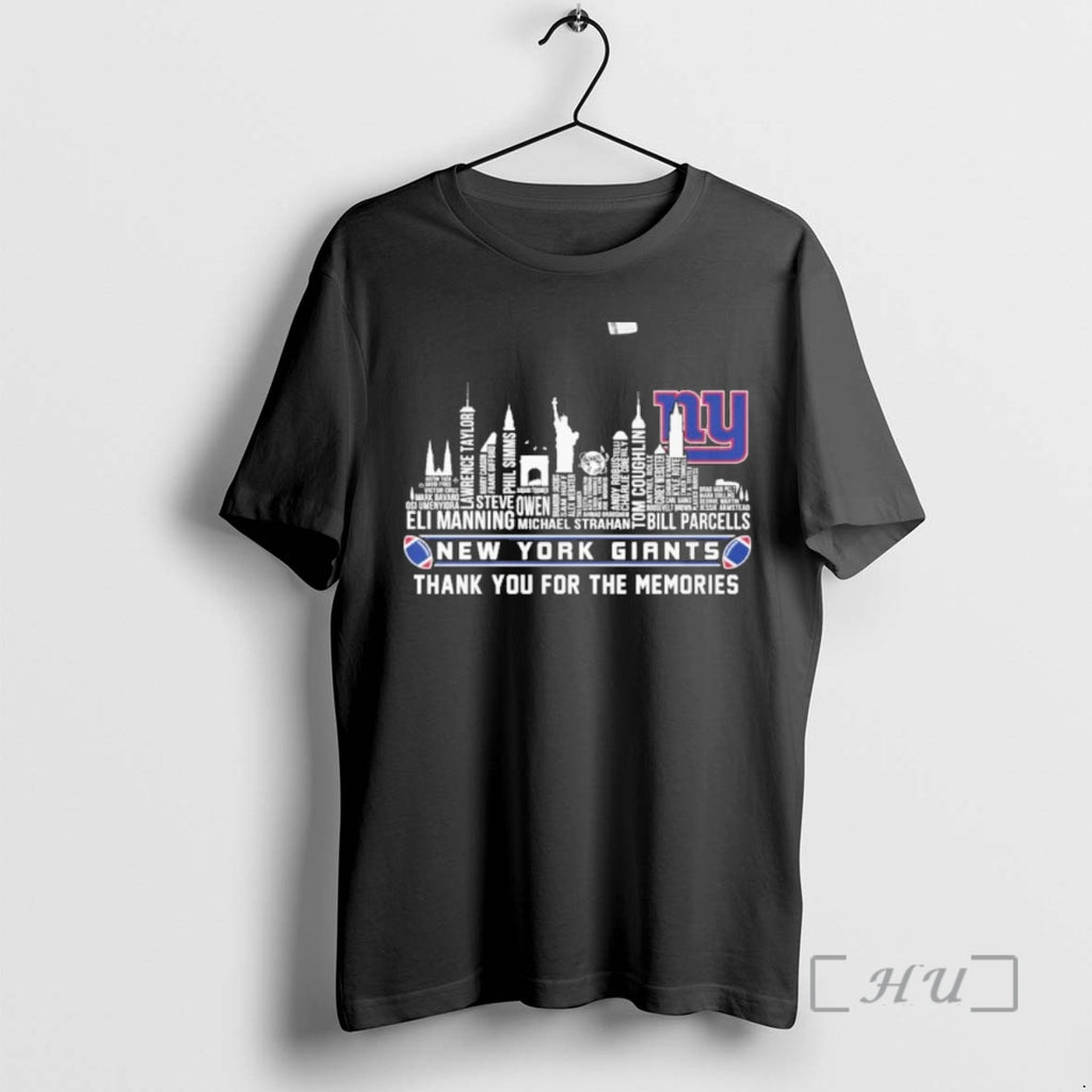 Officials New York Skyline X New York Giants Typo Team Name Premium T Shirts Sweater