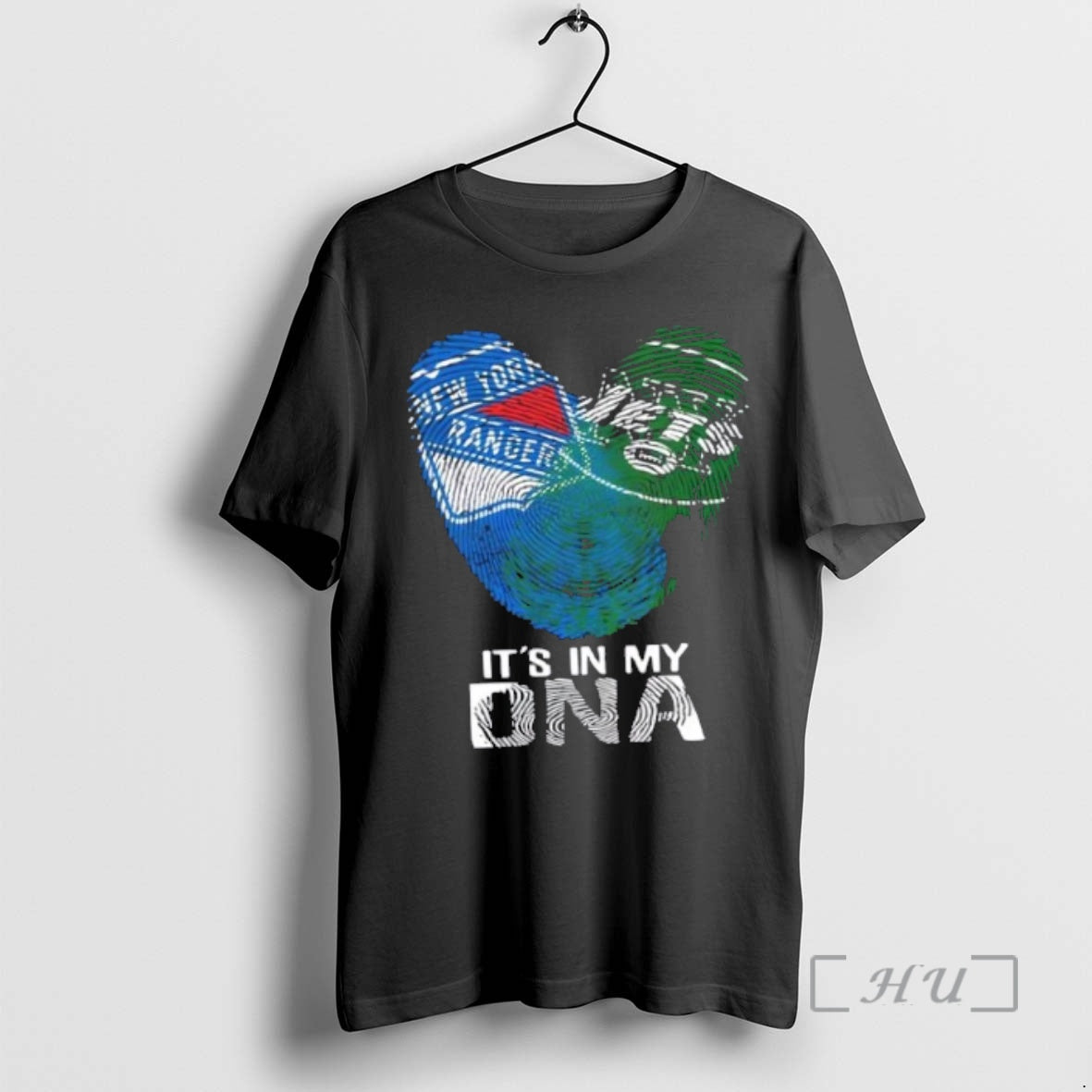 Officials New York City Sports Rangers X Jets My Dna Fingerprint Heart